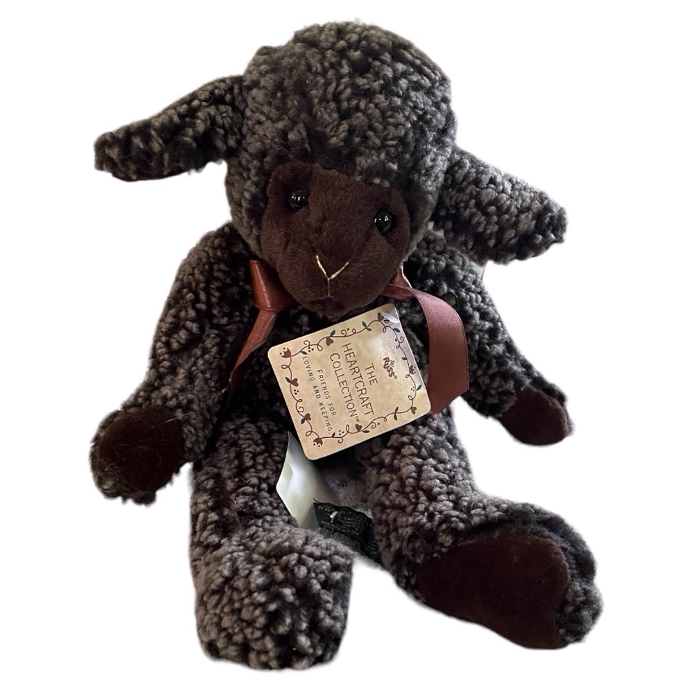 RUSS stuffed lamb doll.  With original tags. 1980s. Collectible.